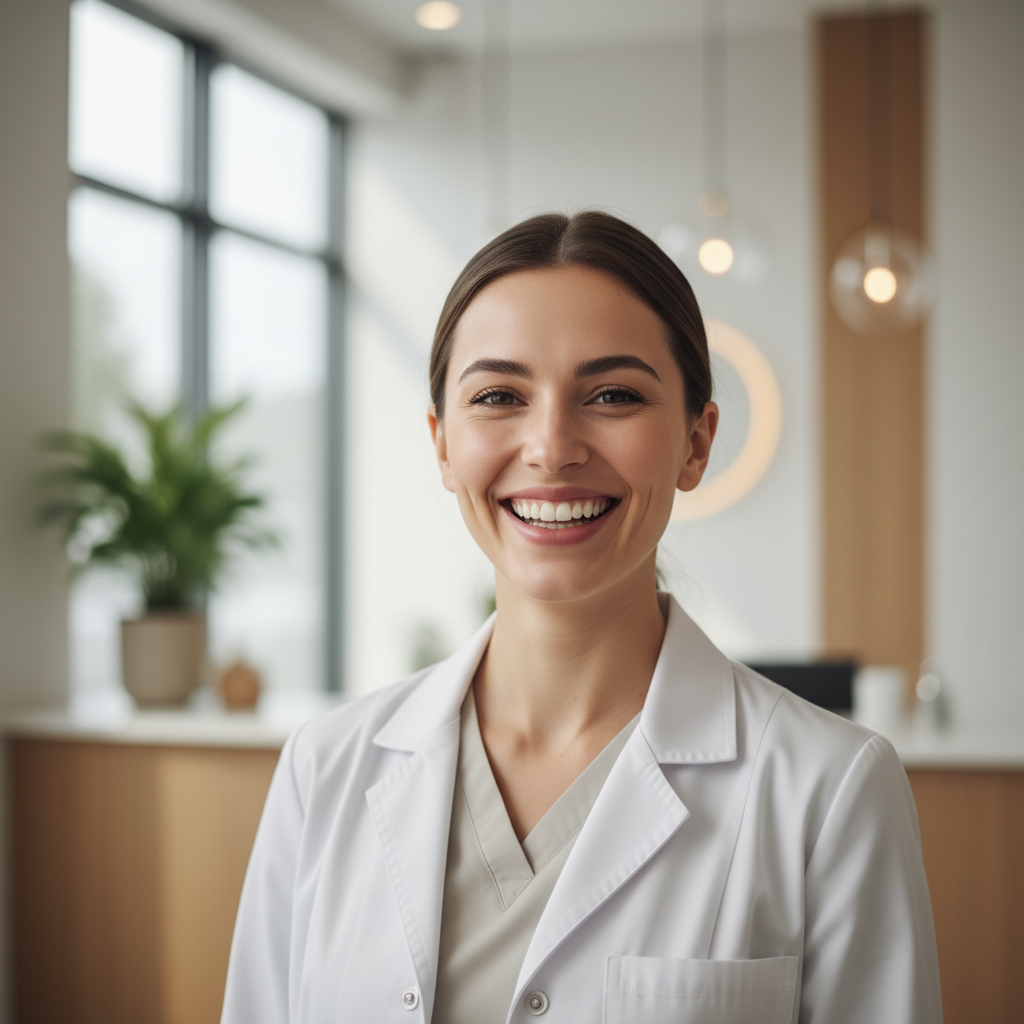 Dr. Sarah Chen, lead dentist at Austin Smile Studio